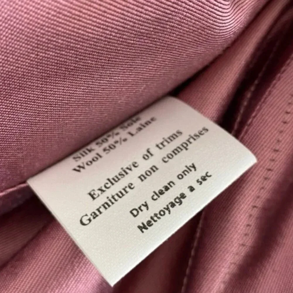 Catherine Regehr NEW NWT Rose Quartz Off The Shoulder Silk-wool Gown Size 12 - Picture 7 of 10